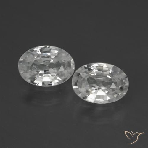 2.06ctw Naturale Bianco Zircone, Ovale, VS