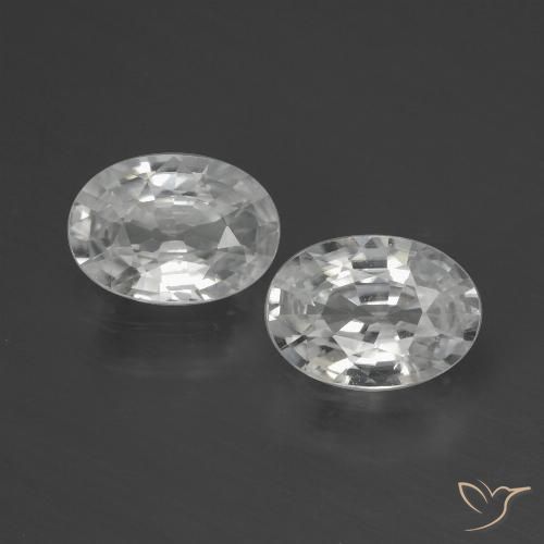 2.26ctw Naturale Bianco Zircone, Ovale, VVS