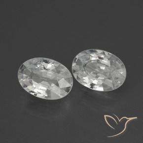 Gemme di Zircone Bianco naturale da 2.26 ct, Ovale, VVS