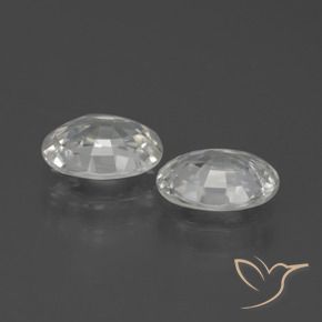 Gemme di Zircone Bianco naturale da 2.28 ct, Ovale, VVS-VS