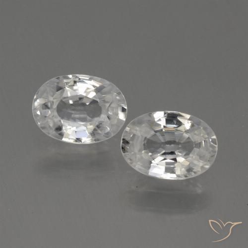2.35ctw Naturale Bianco caldo Zircone, Ovale, VS