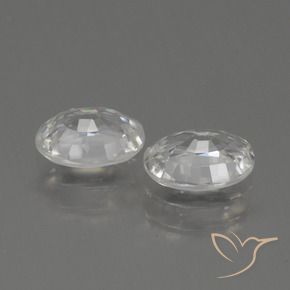 Gemme di Zircone Bianco caldo naturale da 2.35 ct, Ovale, VS