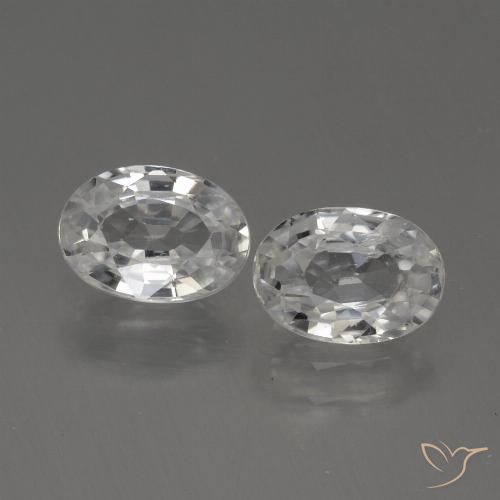 Gemme di Zircone Bianco naturale da 2.40 ct, Ovale, VS