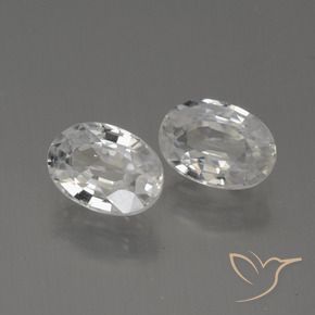 Gemme di Zircone Bianco naturale da 2.40 ct, Ovale, VS