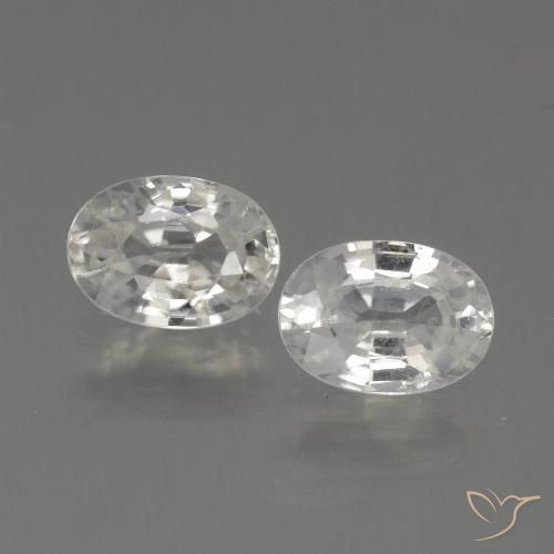 2.42ctw Naturale Bianco caldo Zircone, Ovale, VS