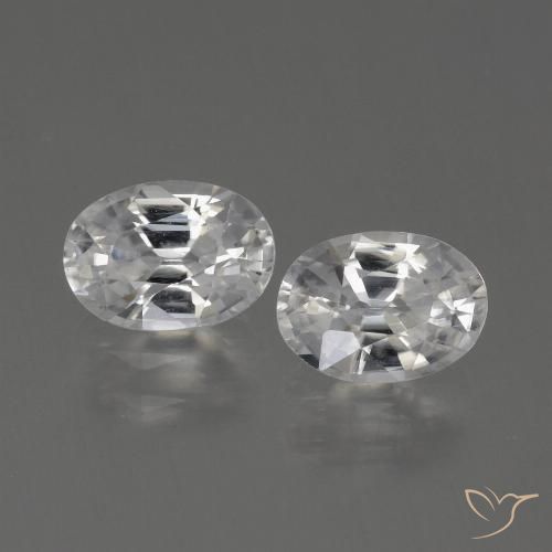 2.47ctw Naturale Bianco caldo Zircone, Ovale, VVS
