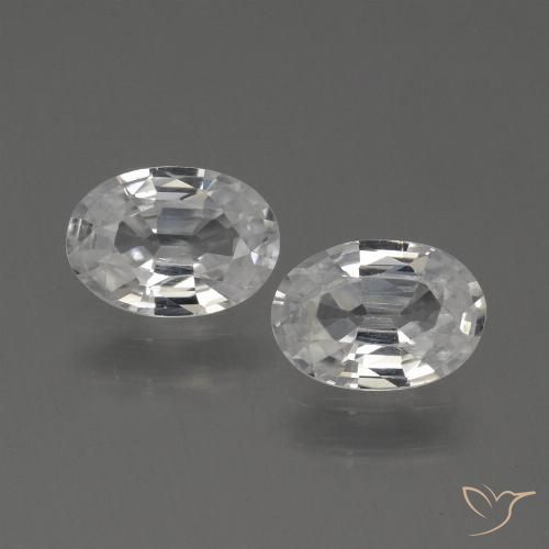 2.15ctw Naturale Bianco caldo Zircone, Ovale, VS