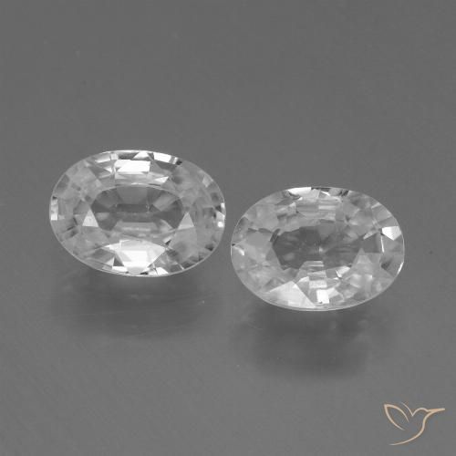 2.30ctw Naturale Bianco Zircone, Ovale, VVS