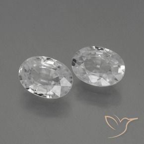 Gemme di Zircone Bianco naturale da 2.30 ct, Ovale, VVS