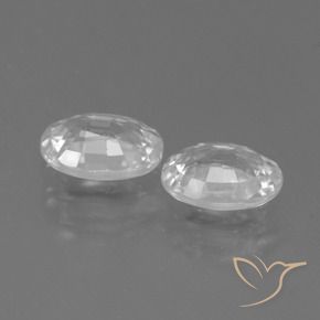 Gemme di Zircone Bianco naturale da 2.30 ct, Ovale, VVS