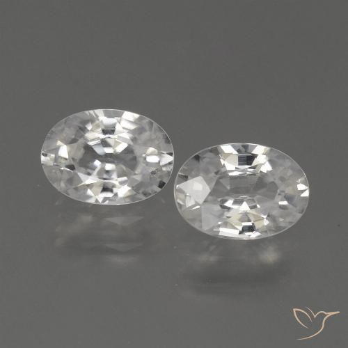 2.30ctw Naturale Bianco caldo Zircone, Ovale, VVS