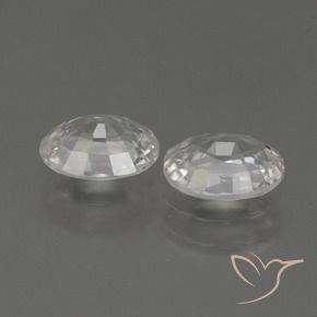 Gemme di Zircone Bianco caldo naturale da 2.30 ct, Ovale, VVS