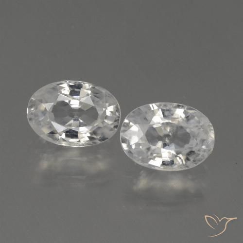2.56ctw Naturale Bianco caldo Zircone, Ovale, VS