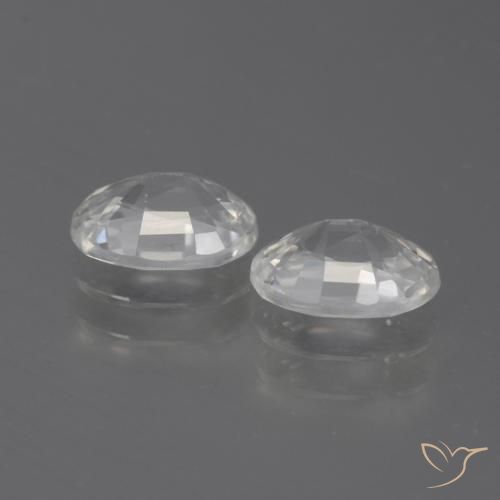 Gemme di Zircone Bianco naturale da 2.34 ct, Ovale, VVS