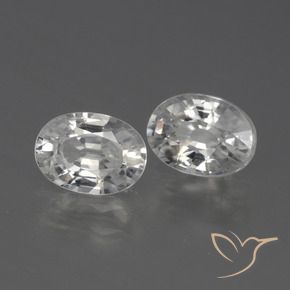 Gemme di Zircone Bianco caldo naturale da 2.46 ct, Ovale, VVS-VS