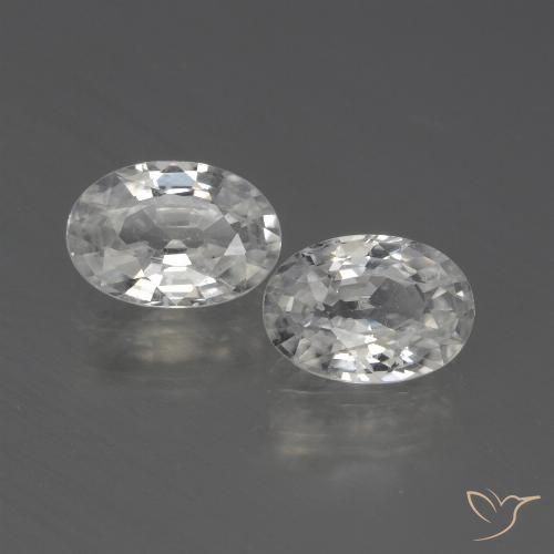 2.21ctw Naturale Bianco Zircone, Ovale, VS