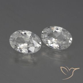 Gemme di Zircone Bianco naturale da 2.21 ct, Ovale, VS