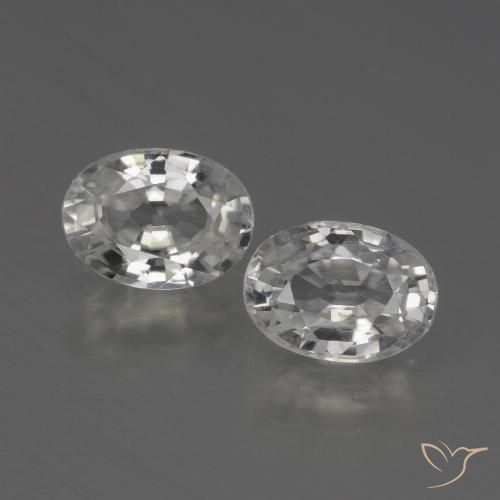2.54ctw Naturale Bianco caldo Zircone, Ovale, VS