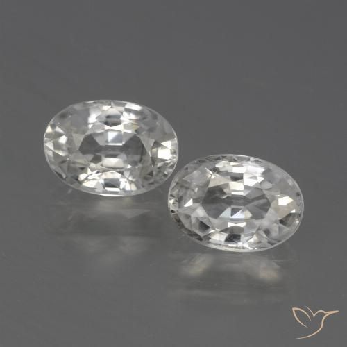 2.45ctw Naturale Bianco caldo Zircone, Ovale, VS