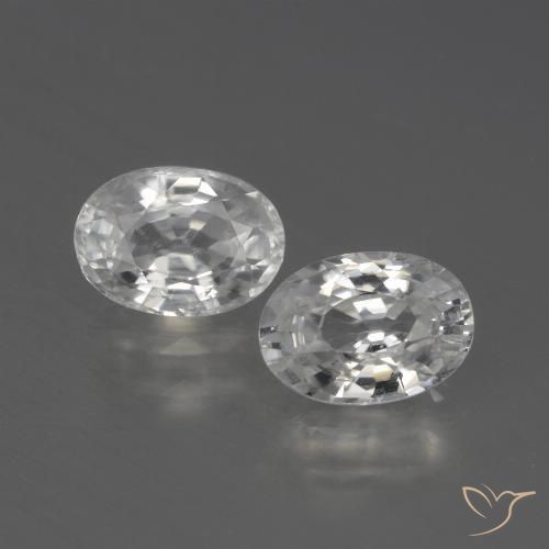 2.45ctw Naturale Bianco Zircone, Ovale, VS