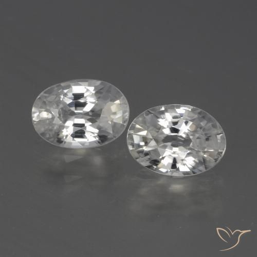 2.42ctw Naturale Bianco caldo Zircone, Ovale, VS
