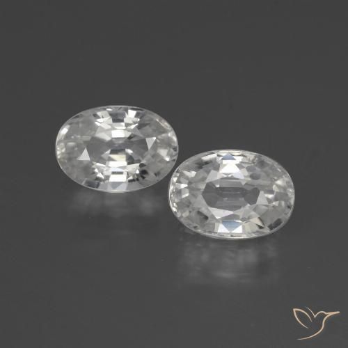 2.61ctw Naturale Bianco Zircone, Ovale, VS