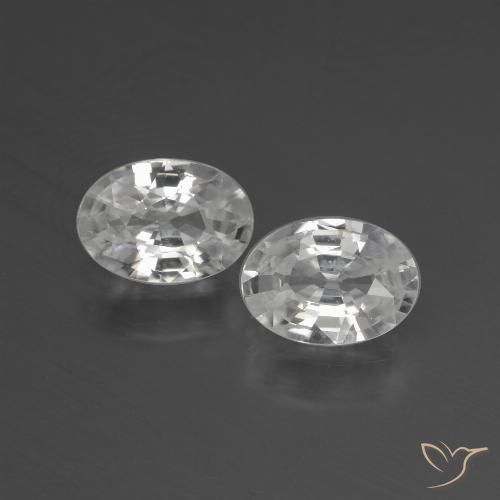 2.10ctw Naturale Bianco Zircone, Ovale, VS