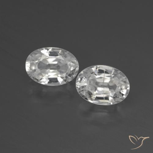 2.46ctw Naturale Bianco Zircone, Ovale, VS