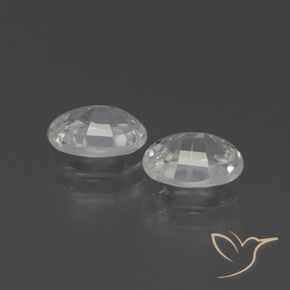Gemme di Zircone Bianco naturale da 2.46 ct, Ovale, VS