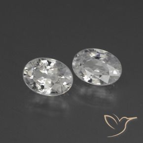 Gemme di Zircone Bianco naturale da 2.56 ct, Ovale, VVS