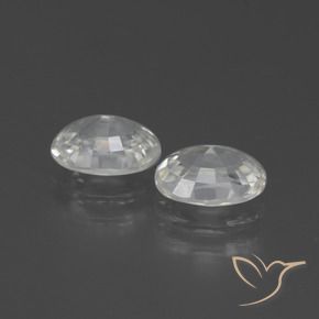 Gemme di Zircone Bianco naturale da 2.56 ct, Ovale, VVS
