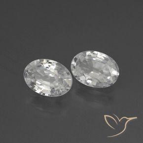 Gemme di Zircone Bianco naturale da 2.16 ct, Ovale, VS