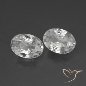 Gemme di Zircone Bianco caldo naturale da 2.27 ct, Ovale, VVS