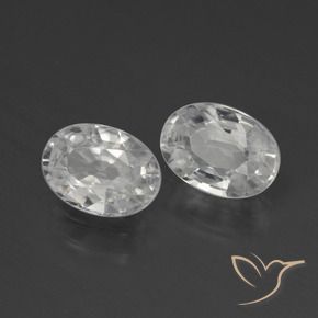 Gemme di Zircone Bianco naturale da 2.56 ct, Ovale, VVS