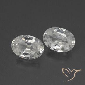 Gemme di Zircone Bianco naturale da 2.29 ct, Ovale, VVS