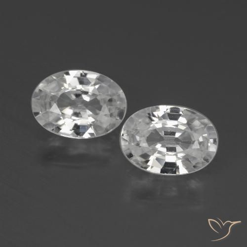 2.23ctw Naturale Bianco Zircone, Ovale, VVS-VS