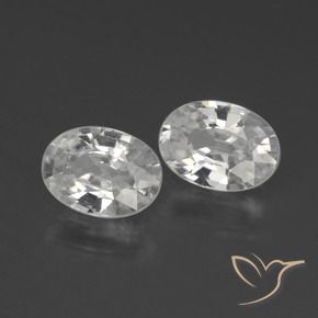 Gemme di Zircone Bianco naturale da 2.23 ct, Ovale, VVS-VS