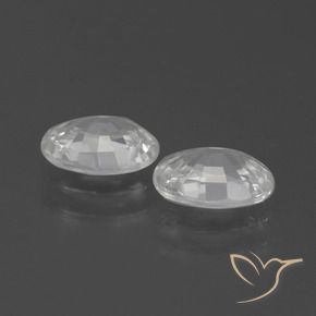 Gemme di Zircone Bianco naturale da 2.23 ct, Ovale, VVS-VS