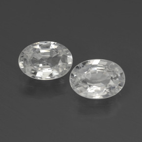 Zircone naturale bianco da 2,21 ct, taglio ovale, VVS