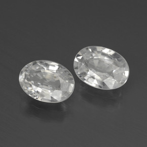 Zircone naturale bianco da 2,21 ct, taglio ovale, VVS
