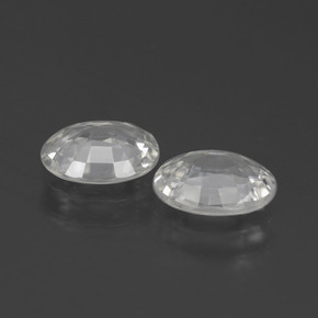 Zircone naturale bianco da 2,21 ct, taglio ovale, VVS
