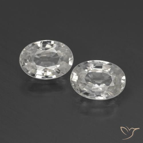 2.31ctw Naturale Bianco caldo Zircone, Ovale, VVS-VS