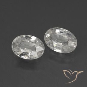 Gemme di Zircone Bianco caldo naturale da 2.31 ct, Ovale, VVS-VS