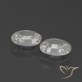Gemme di Zircone Bianco caldo naturale da 2.31 ct, Ovale, VVS-VS