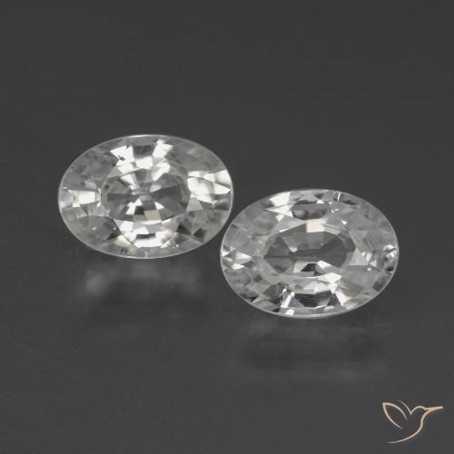 2.44ctw Naturale Bianco caldo Zircone, Ovale, VVS