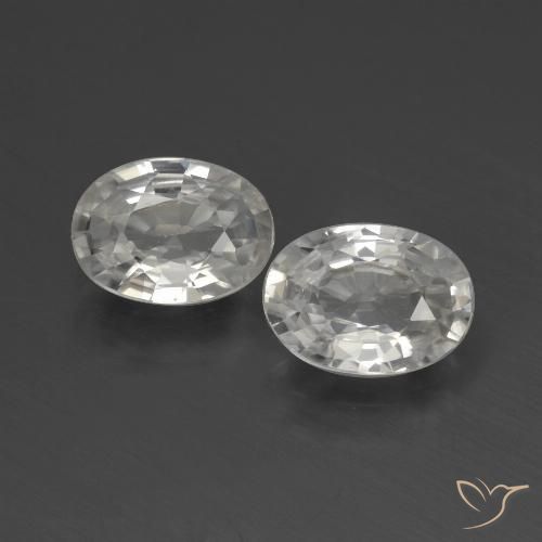 2.11ctw Naturale Bianco caldo Zircone, Ovale, VVS-VS