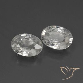 Gemme di Zircone Bianco caldo naturale da 2.11 ct, Ovale, VVS-VS
