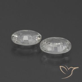 Gemme di Zircone Bianco caldo naturale da 2.11 ct, Ovale, VVS-VS