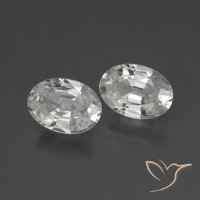 Gemme di Zircone Bianco caldo naturale da 2.04 ct, Ovale, VVS