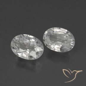 Gemme di Zircone Bianco naturale da 2.35 ct, Ovale, VVS-VS